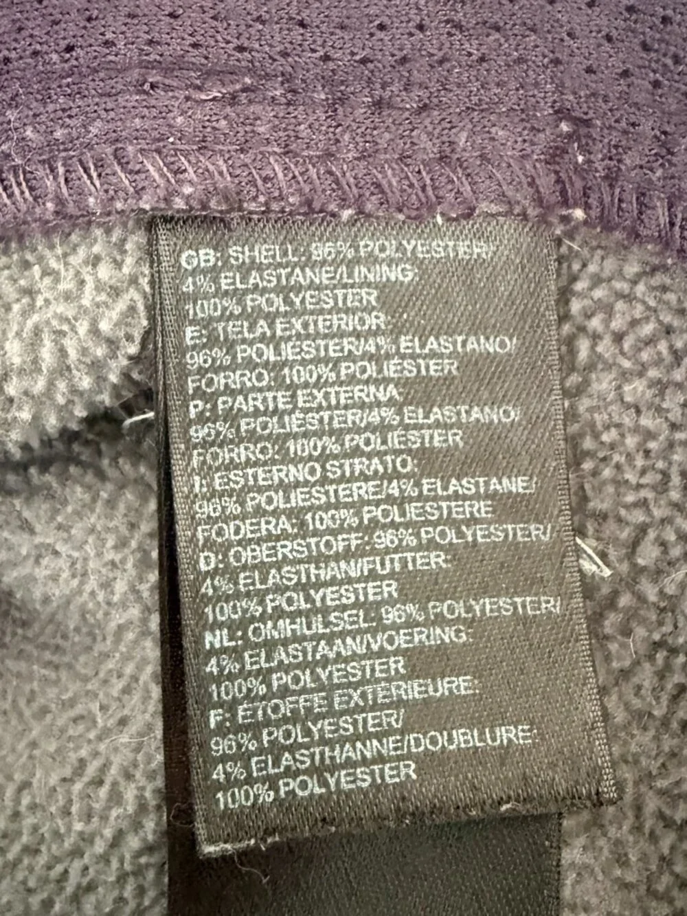 The North Face Apex Bionic Soft Shell Jacket Men's XL Gray Purple Fleece Lined